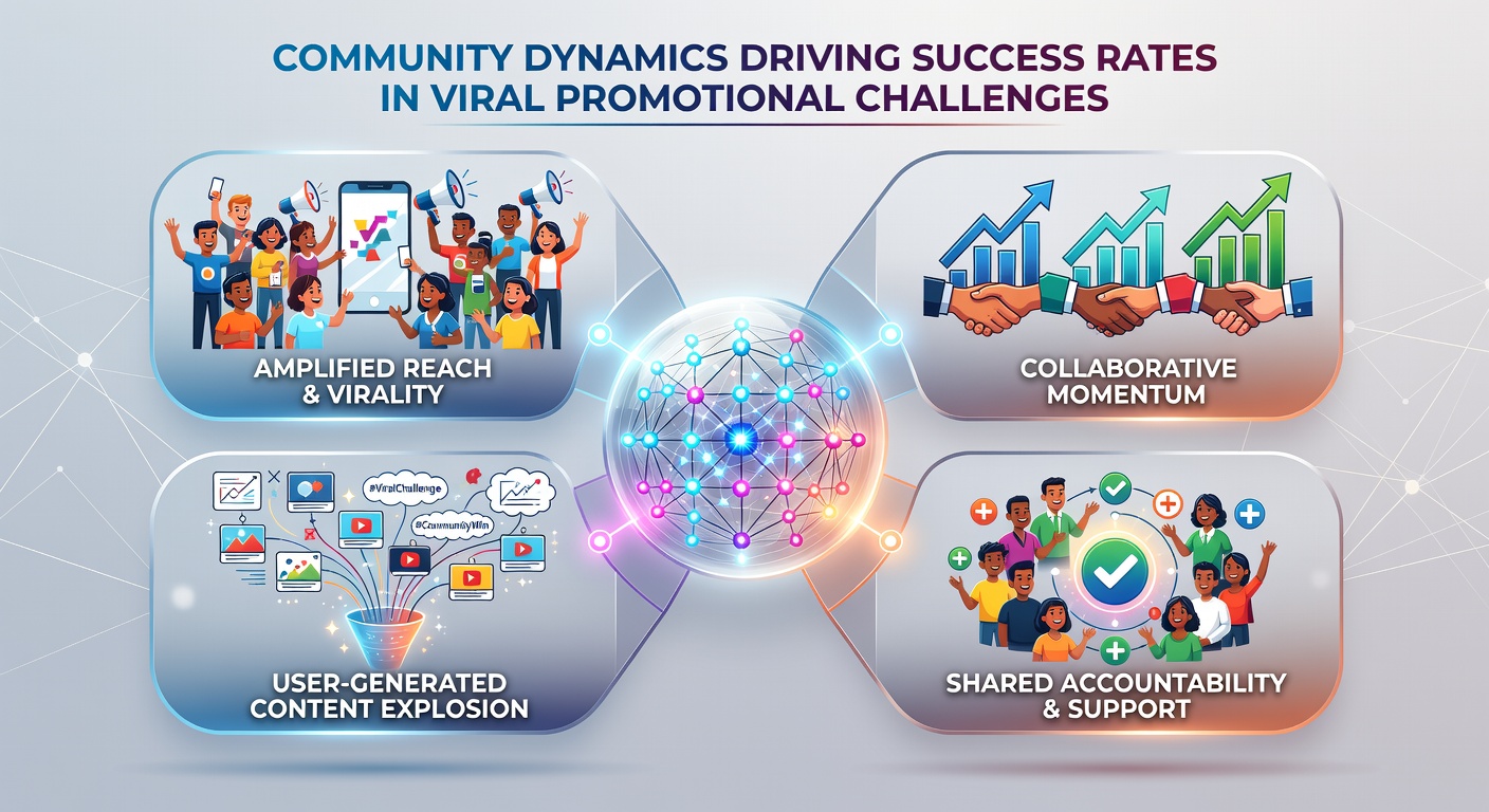Group of participants discussing strategies in an online community forum for viral promotions