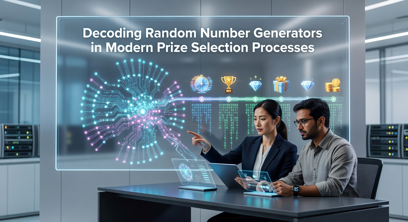 Diagram showing random number generator components used in prize draw systems