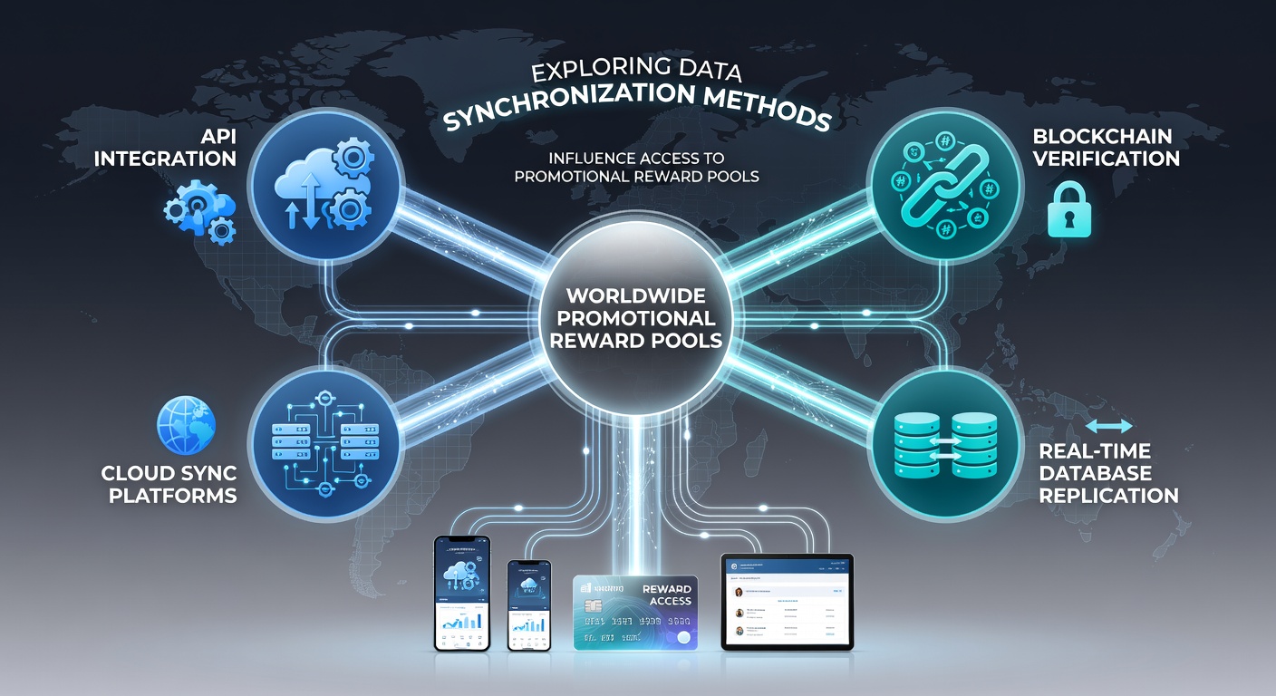 Data flow illustration depicting cross-border synchronization between regional servers and central reward databases