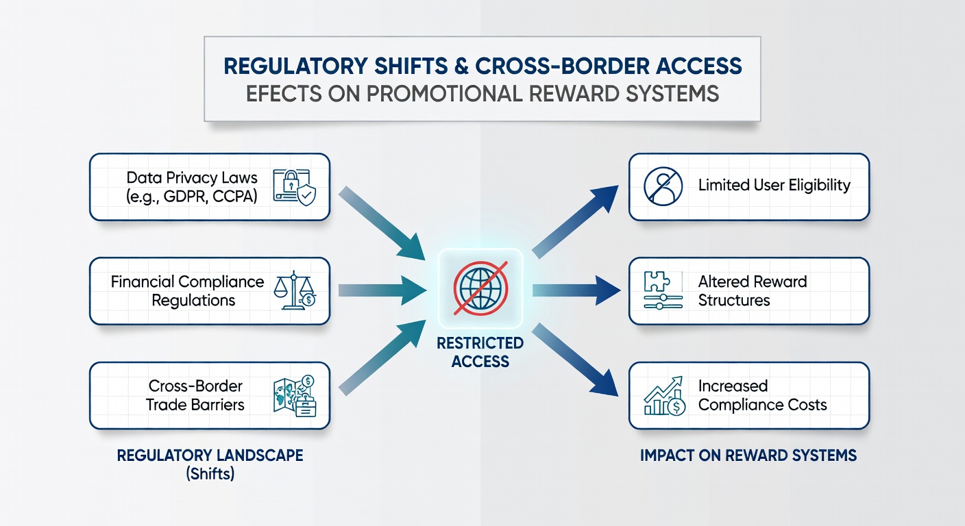 Map and data visualization showing cross-border restrictions on promotional reward entries in 2026