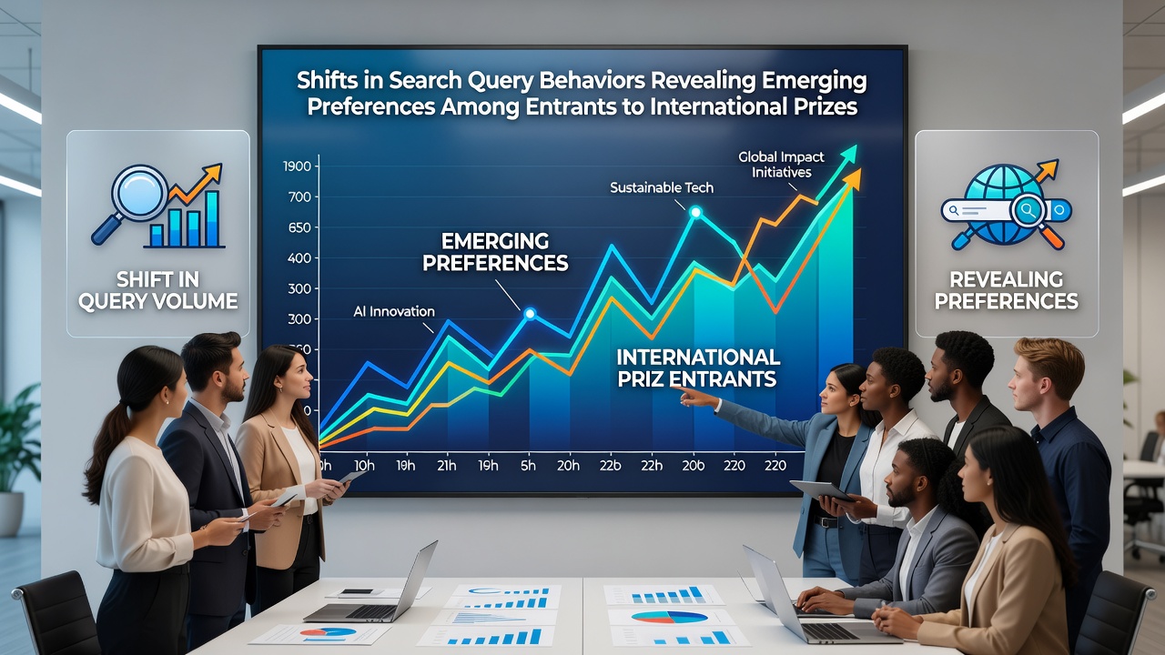Visualization of emerging search preferences in global prize events