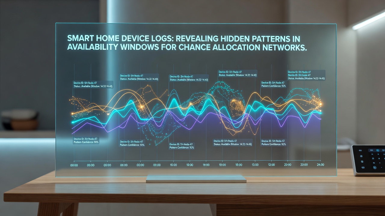 Smart home device logs displaying availability patterns over time