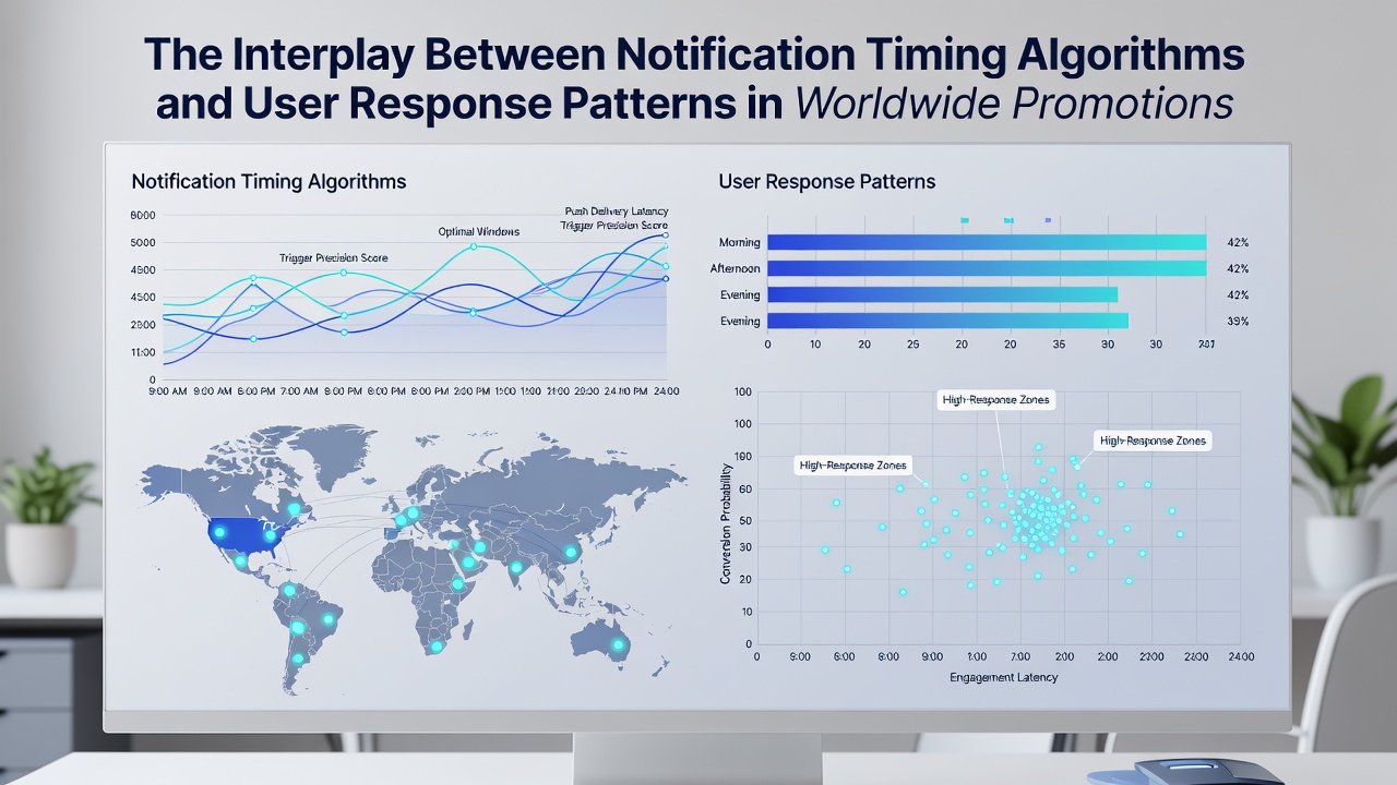 Global map highlighting regional differences in user engagement times for reward notifications