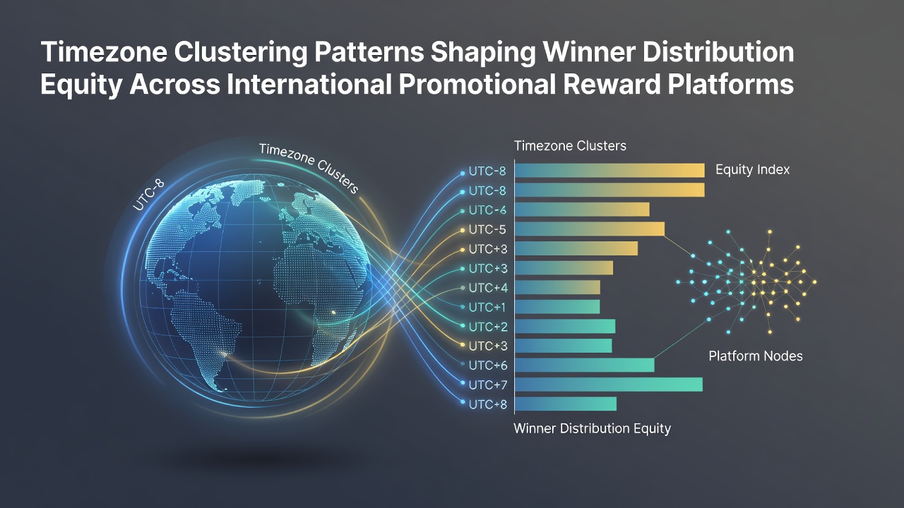 Global map highlighting timezone clusters and entry patterns on international reward platforms