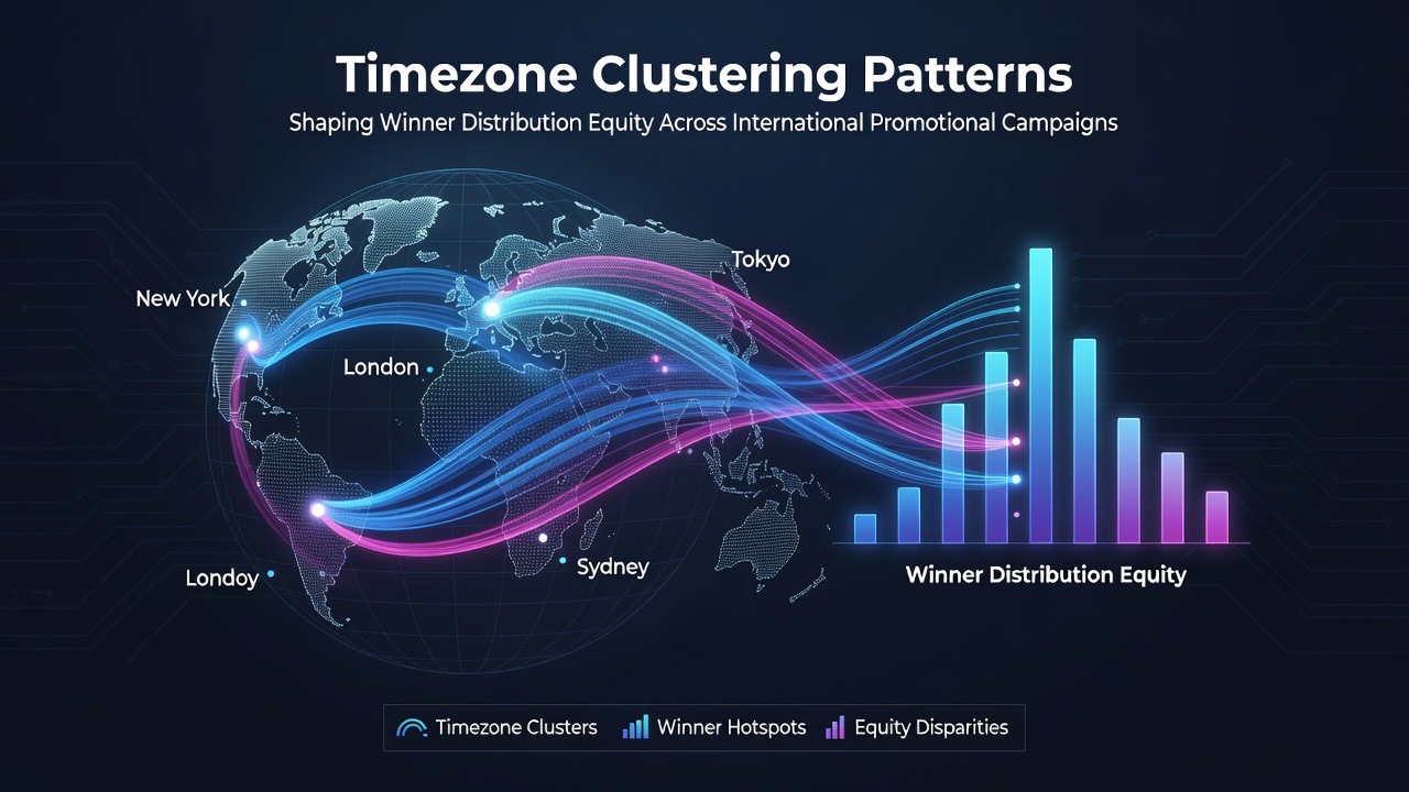 Chart displaying winner distribution percentages by timezone cluster in 2026